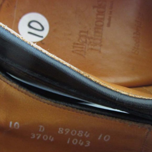ALLEN EDMONDS Stockbridge split toe dress shoes 10